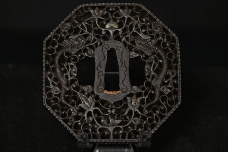 Octogonal iron nanban tsuba