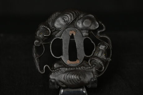 Marugata Iron ox tsuba