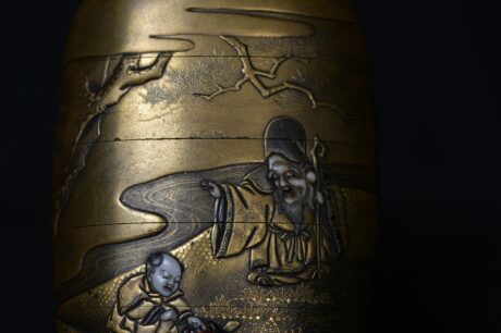 Inro Makie Shibayama Fukurokuju