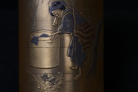 Inro Makie Shibayama Lady