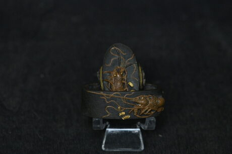 Fuchi kashira shakudo lobster