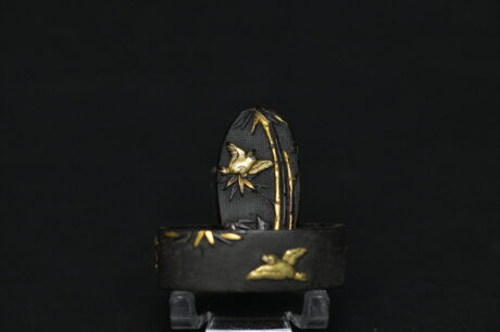 Fuchi Kashira Shakudo birds
