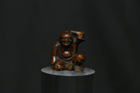 Netsuke sennin wood