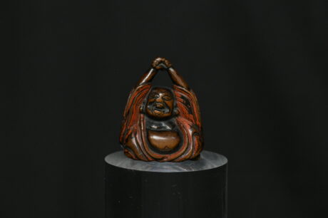 Netsuke Daruma lacquer wood