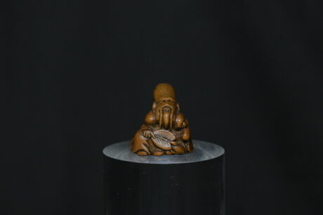 Netsuke Fukurukuju wood
