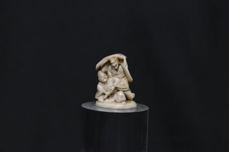 Netsuke Hannya and samurai ivory