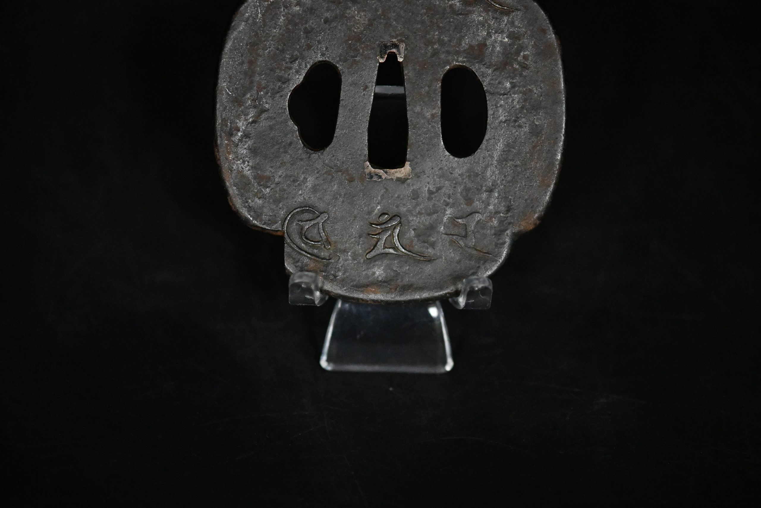 Iron dragon Edo tsuba a vendre